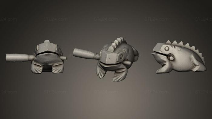 Статуэтки животных (Счастливая Лягушка, STKJ_0355) 3D модель для ЧПУ станка